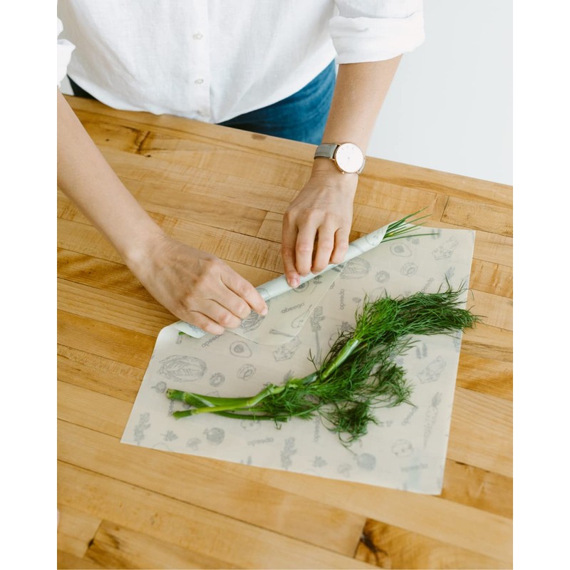 Abeego, The Original Beeswax Food Storage Wrap - Set of