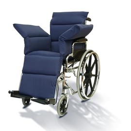 Wheelchair Comfort Seat Cushion Navy-Water-Resistant 36" L x 17" W - Made in USA