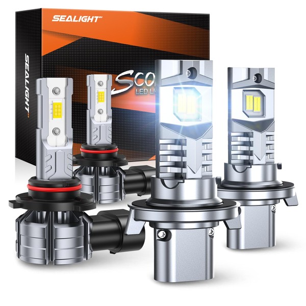 SEALIGHT H13/9008 H10/9140 Light Bulbs Combo, 1:1 Design, 2024 Upgraded