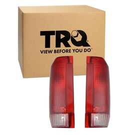 TRQ 2 Piece Driver & Passenger Side Tail Light Assembly Set Compatible with 1990-1996 Ford Bronco F150 Truck 1900-1997 With Styleside Bed F250 F350 F450 FO2800106 FO2801105