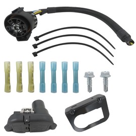 Vicue Upgraded 7 Way Trailer Tow Hitch Wiring Plug Receptacle Connector Harness Installation Kit for USCAR Multi-Tow Pickups, Universal Multi-Tow for Dodge (with Tow Harness)