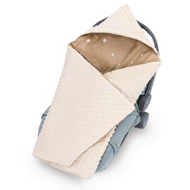 Swaddling Blanket Baby Seat Baby Blanket 90 x 90 cm - Footmuff Blanket for Prams and Car Seat All Year Round for Newborns and Toddlers Swaddling Blankets for 3 and 5 Point Strap Minky Oeko-Tex