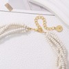 Multi Colour 5 Layers Wooden Beads Strand Statement Necklace for