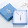 Adnix Cremation Necklace Jesus Christ Crucifixion Cross Urn Necklace 925