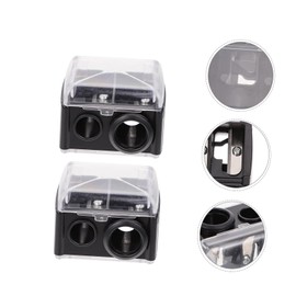 PACKOVE 4pcs Dual Eyebrow Pencils Sharpener for Eyeliner Makeup Pencils Lightweight Portable Design for Makeup Kits Random Color