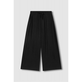 JAJU [JAJU/자주] 여 컴피 8부 큐롯 라운지 팬츠_블랙 [JAJU] Women's Comfy 8-Part Culotte Lounge Pants_Black