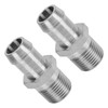 2 Pcs 1/2in NPT Male Thread to 5/8in Barb Connector