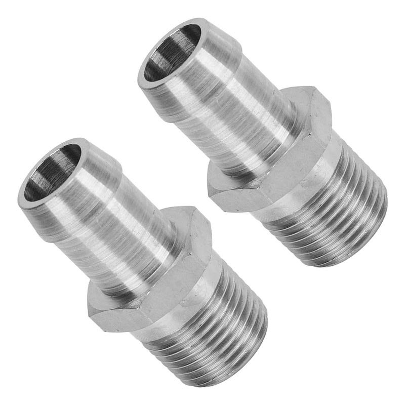 2 Pcs 1/2in NPT Male Thread to 5/8in Barb Connector