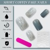 BDEPSTR Pack of 24 Press On Nails Short, Square Nails
