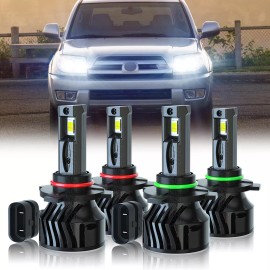 CHUSYYRAY For Toyota 4Runner 2003-2005 6000K White LED Headlight High Low Beam Bulbs Combo