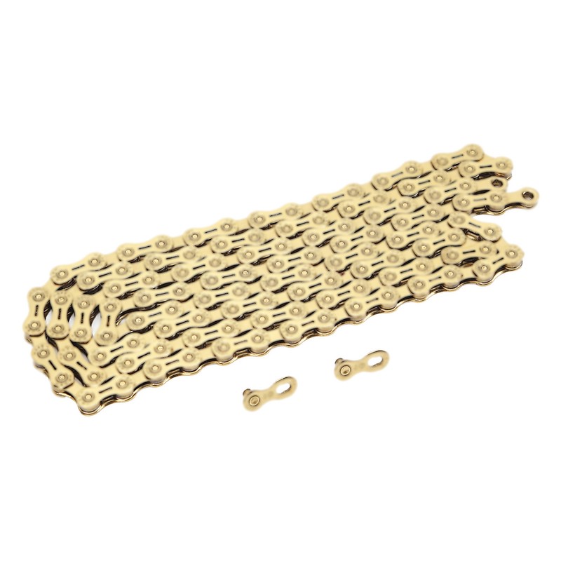 Gold 10 Speed Bike Chain Half Hollow Lightweight Bicycle Chain