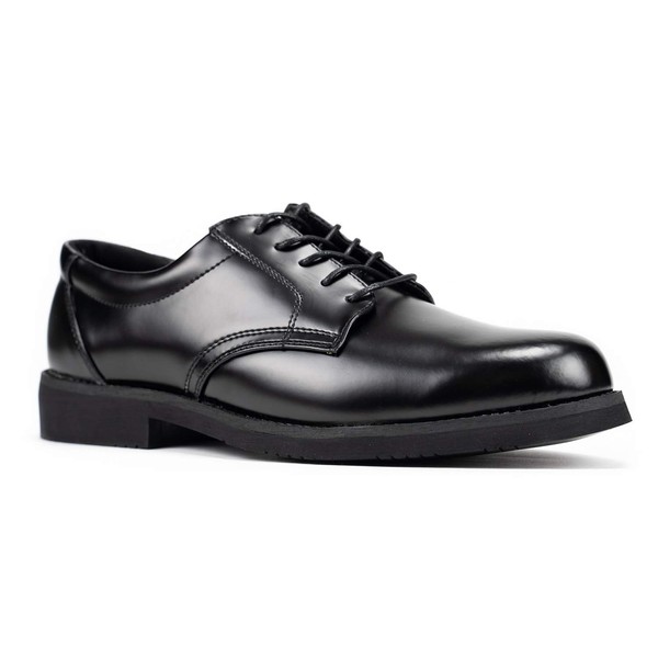 RYNO GEAR Men's Leather Uniform Oxford Dress Shoe (11) Black