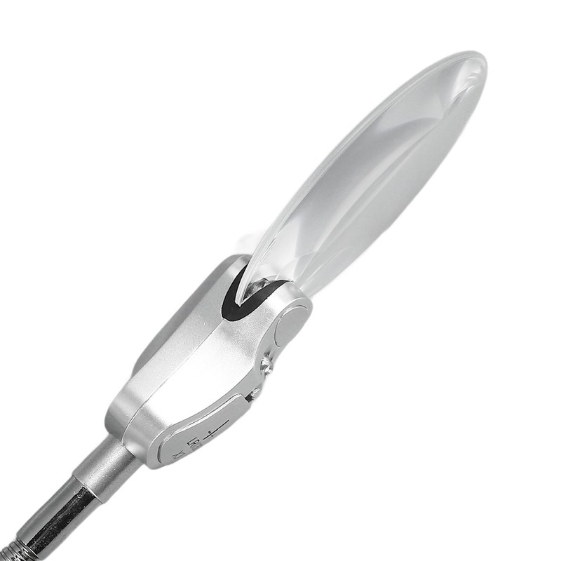 Magnifying Glass with Light Adjustable Flexible Gooseneck Clip On Magnifying