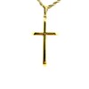 INCREDIBLE CHIC COLLECTIONS 24K Gold Rope Chain Style Cross Pendant