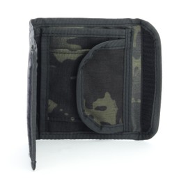 Zentauron EDC Cordura Wallet with Velcro Fastening, Note Compartment, Change Compartment, 6 Card Slots in Camouflage and Military Colours, Made in Germany, Multicam Black, Modern