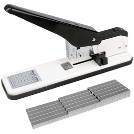 KW-triO Heavy Duty Stapler – 130 Sheets High Capacity Large Stapler with 3000 Staples(3 Sizes: 23/8, 23/13, 23/17) for Office, School, and Industrial Use (Black and White, 130 Sheets Capacity)