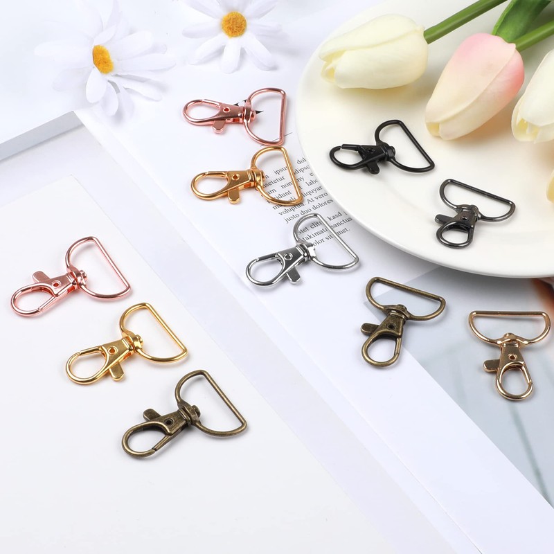 Pack of 50 Key Chain Twist Clasps Lanyard Carabiner Clasp