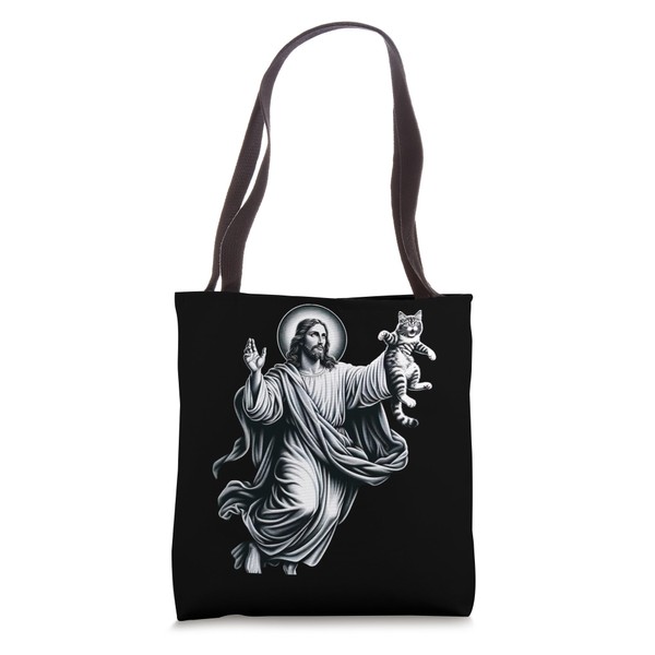 God holding Cat Easter He is Risen Jesus Loves Cats