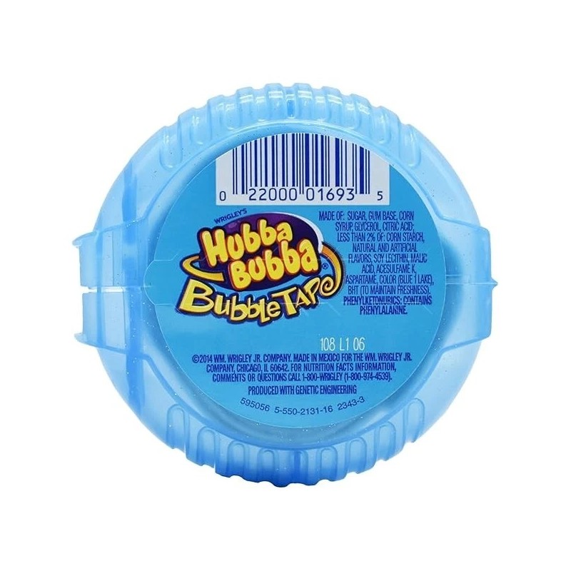 Hubba Bubba Sour Blue Raspberry Bubble Gum Tape, 2 Ounce