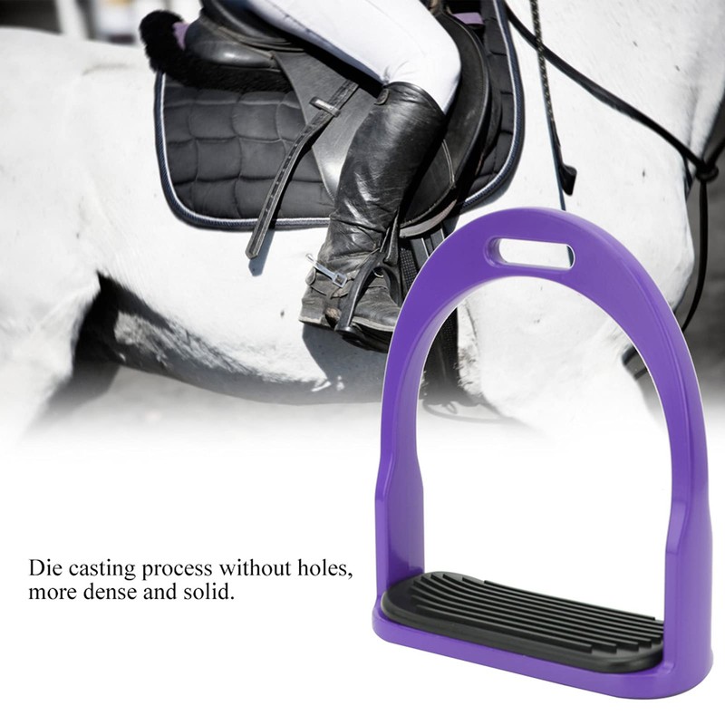 Janzoom Stirrups, Children's Stirrups, Comfortable for Children (Purple)