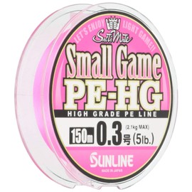 SUNLINE PE Line Saltimate Small Game HG 492.2 ft (150 m), No. 0.3, 5 lb, Sakura Pink