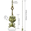 OMYZERO 2Pcs Ceiling Fan Pull Chain Set, 12Inch Metal Frog