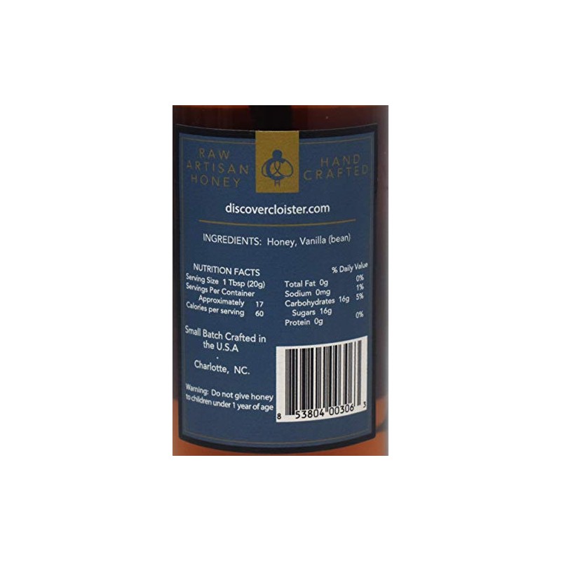 CLOISTER HONEY Infused Vanilla, 12 OZ