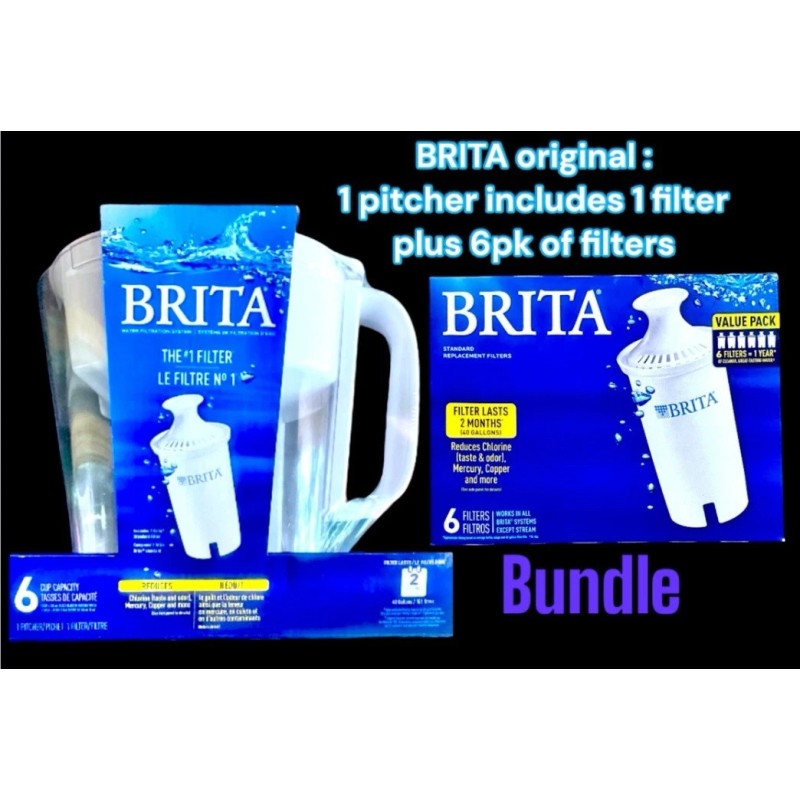 BRITA water Filter 6 Cup Pitcher W 1 Filter and