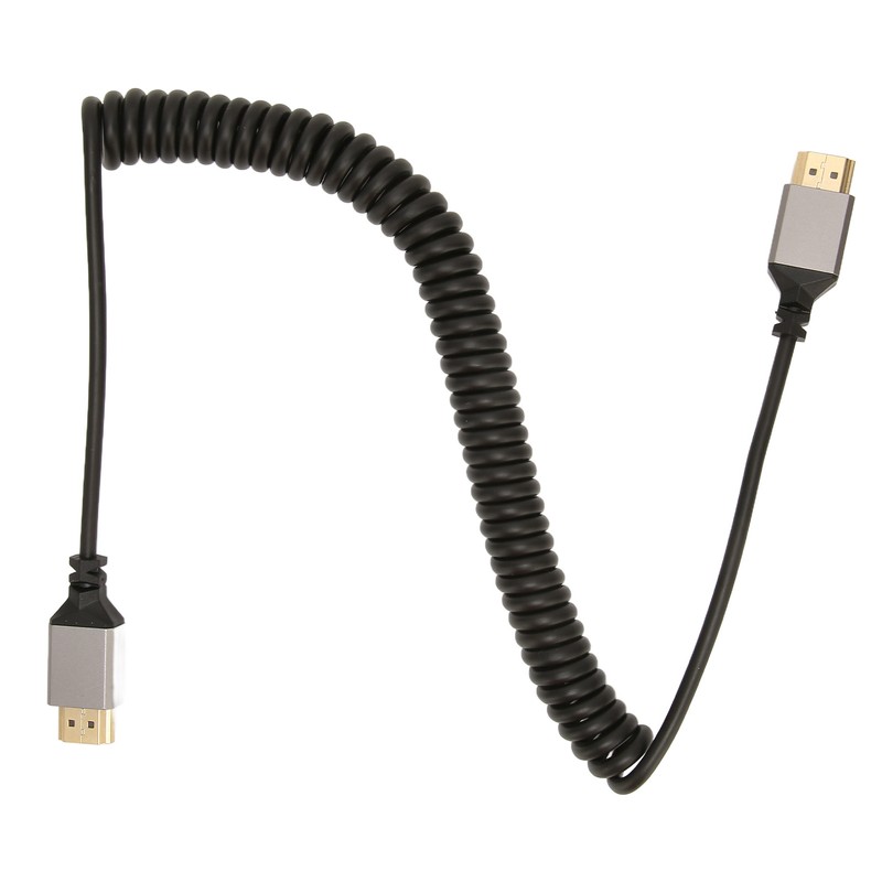 HD Multimedia Interface Coiled Cable High Speed 4K 60Hz Male