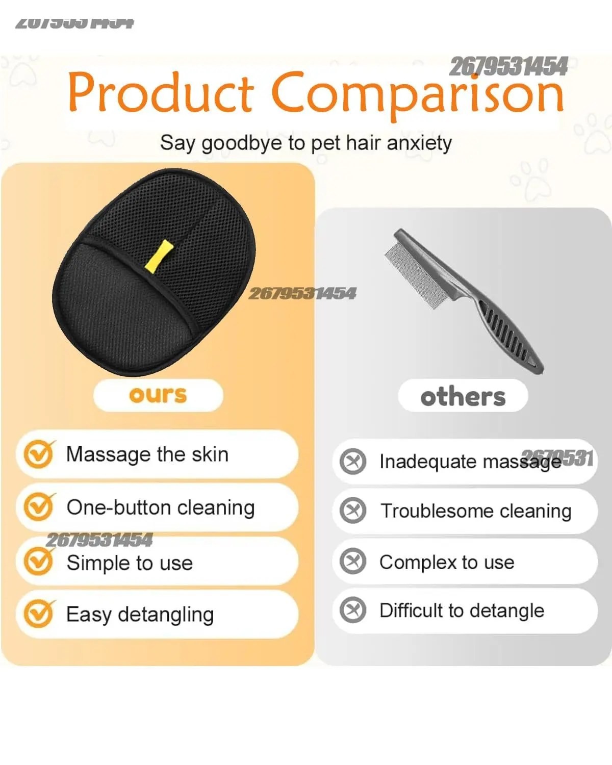 DrivePro Pet Hair Removal – Dual-Sided Static Brush for Efficient Fur Lifting, Sofa and Carpet Supplies