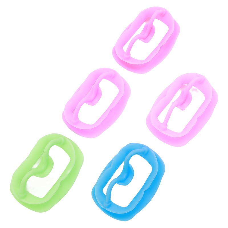5pcs Silicone Cheek Retractor Soft Mouth Opener Reusable Intraoral Lip