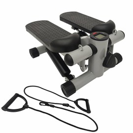 INTSUPERMAI Stepper Climber Fitness Machine Fitness Mini Stepper Stair Stepper Exercise Equipment with Resistance Bands LCD Display Portable Twist Stair Stepper Adjustable Resistance Exercise Machine