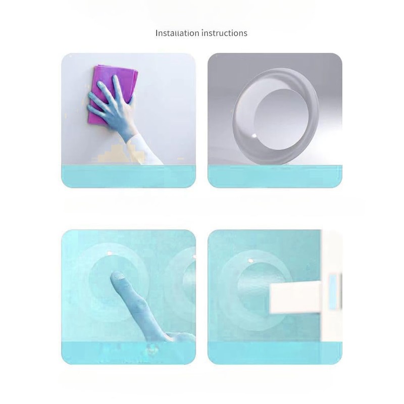 Clear Rubber Wall Bumper Guards, Self-Adhesive, Round, Set of 6,