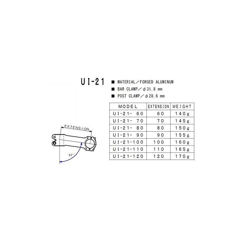 NITTO(日東) ステム UI-21BX UI-21BX-120 φ31.8 φ28.6 120 ブラック