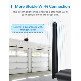 Meross Smart Garage Door Opener Works with Apple HomeKit, External Antenna and up to 3 Individual Doors, App Control, Compatible with Siri and Alexa, Google Assistant, 2.4 GHz
