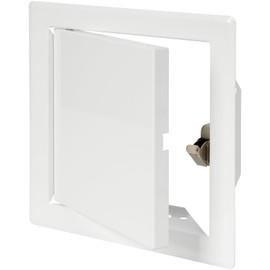 Vent Systems 6'' x 6'' Inch White Metal Access Panel with Click Function - Easy Access Doors - Access Panel for Drywall, Wall, Electrical and Plumbing Service Door