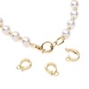 18K Gold Plated Pearl Removable Clasps 7x10mm Hole Ring Size