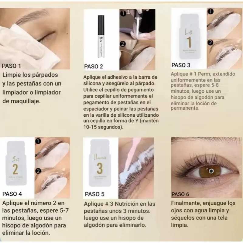 Kit Lashlifting Y Laminado Gollee Rapid Menor Tiempo De Pose