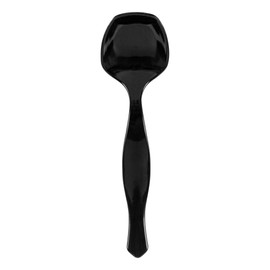 Restaurantware-Cater Tek 8 Inch Serving Spoons, 10 Disposable Spoons For Catering - Ergonomic Handle, Heavy-Duty, Black Plastic Food Spoons, Elegant, For Weddings, Buffets, Or Catering Events