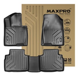 Maxpro Floor Mats Custom Fit for 2022-2025 Hyundai Tucson/Tucson Hybrid | 2-Row Complete Set | Heavy Duty All Weather Waterproof Floor Liners