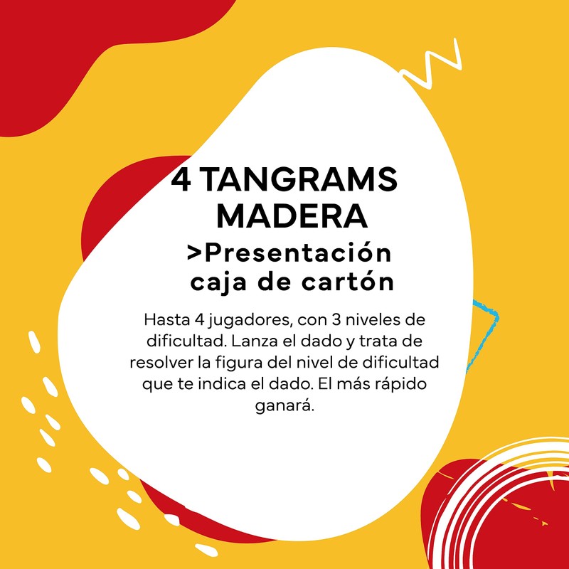 Cayro 4 Wooden Tangrams - Puzzle Game - Developing Cognitive