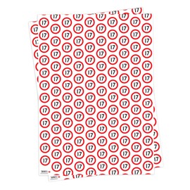 Brainbox Candy - 2 Sheets of Funny '17th Birthday' Wrapping Paper - Warning Sign Wrap - Age 17 Gift Wrap For Him Her Girls Boys - Seventeenth Birthday Presents - Folded Quality Wrap