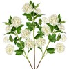 DILATATA Faux Hydrangea Flowers 31" Cream Artificial Hydrangea Spray with