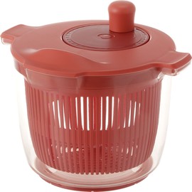 Squirrel Salad Spinner, Vegetable Colander, Red, 0.7 gal (2.3 L), Liberalista, Made in Japan