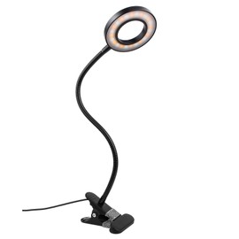 Semlos Clip Light 24 LED Desk Lamp with 3 Steps Tone, 10 Steps Dimmer, 800 Lumens, 8w LED Light, 360° Rotation, Reading Lamp, Eye Care, Memory Function, Work Study, Desktop, Study Machine, Bookcase, Bedside, Bedroom, Study Office, Easel