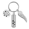 DAIFFUNE Cylinder Urn Keychain for Ashes Pet Cremation Keychain Dog