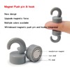 JINGZHAN 12 Pcs Mini Magnetic Hooks Black Small Magnet Cute
