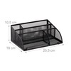 Relaxdays Desk Organizer, Metal Black, 18 x 25.5 x 10.5