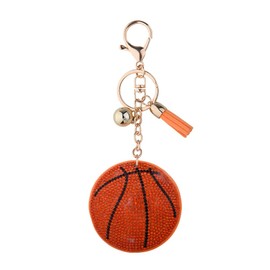 Basketball Keychain Gifts for Son Granddaughter Birthday Gifts for Friend Grandson Sport Rhinestone Keychain Gifts for Basketball Player Moving Away Gifts for Friends Basketball Lover Keychain Charm