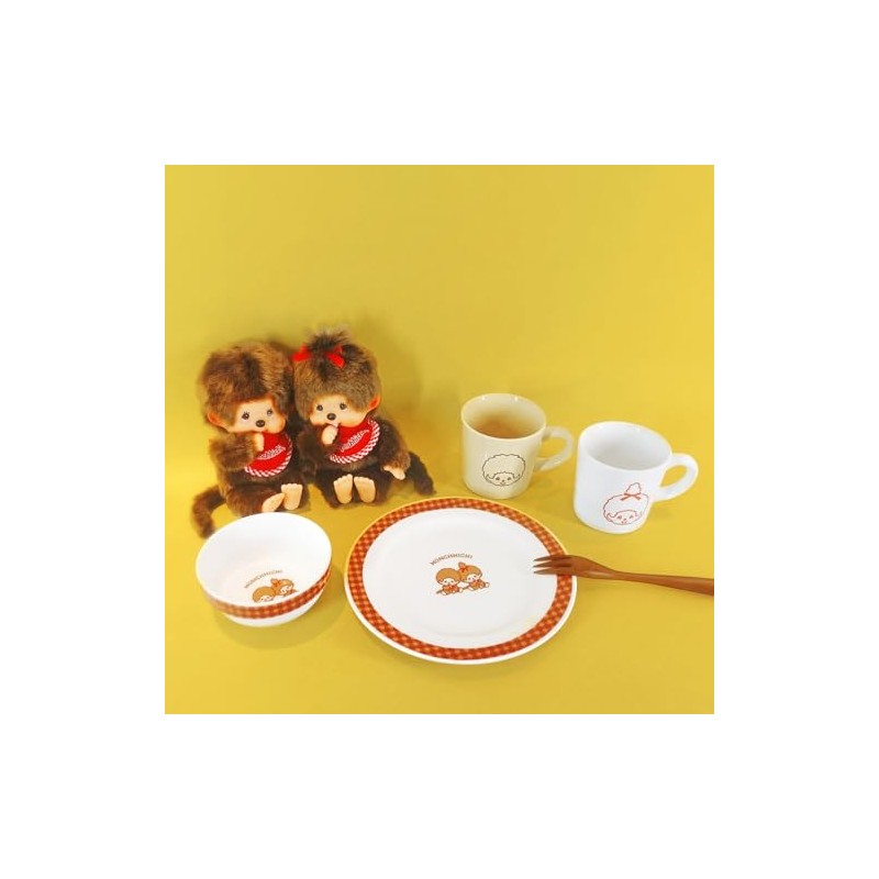 Monchhichi 712103 Plate, Plate, Approx. 7.9 inches (20 cm) Diameter,